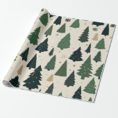 Niedliches Weihnachtsbaumplanpapier Geschenkpapier (Ungerollt)