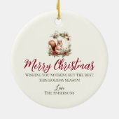 Niedliches Weihnachtsbaumtier Keramik Ornament (Hinten)