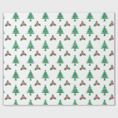 Niedliches Weihnachtsbaumwrapppapier Geschenkpapier (Flach)