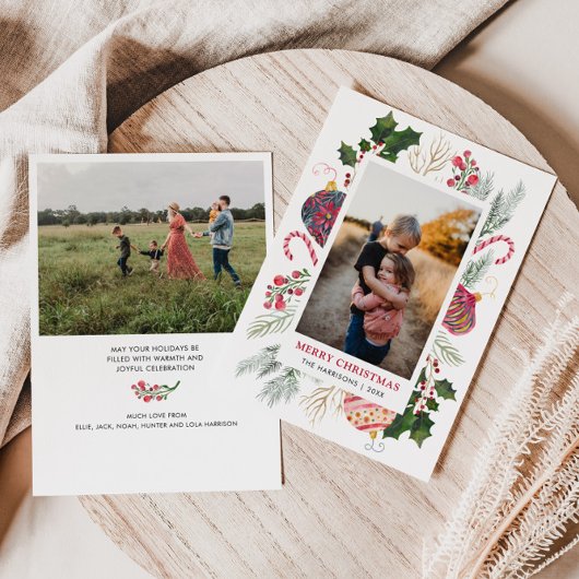 Niedliches Weihnachtsbild Foto Feiertagskarte