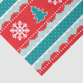 Niedliches Weihnachtsbild in Aquamariner Roter Min Seidenpapier (Ausschnitt)