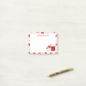 Niedliches Weihnachtsbild Personalisiert Post-it Klebezettel (Auf Schreibtisch)