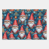 Niedliches Weihnachtsblatt 3xFlat-Blatt Geschenkpapier Set (Vorderseite 3)