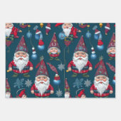 Niedliches Weihnachtsblatt 3xFlat-Blatt Geschenkpapier Set (Vorderseite)