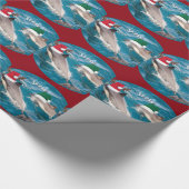 Niedliches Weihnachtsblatt Geschenkpapier (Ecke)