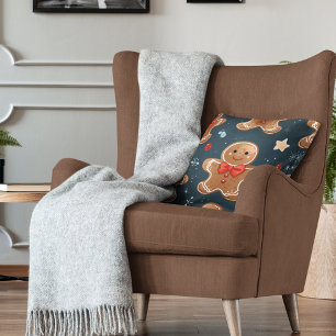 Niedliches Weihnachtsblau und Rotschnabelkuchen Mu Kissen