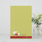 Niedliches Weihnachtsbriefpapier: Ziegen-u. Briefpapier (Stehend Vorderseite)