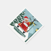 Niedliches Weihnachtsbuch Serviette (Ecke)