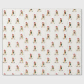 Niedliches Weihnachtsbunny Rabbit Luxus Weihnachts Geschenkpapier (Flach)