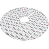 Niedliches Weihnachtscocktail-Muster Polyester Weihnachtsbaumdecke (Schrägansicht)