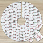 Niedliches Weihnachtscocktail-Muster Polyester Weihnachtsbaumdecke