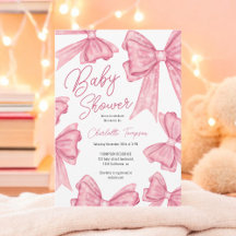 Niedliches Weihnachtscoquette Pink Bow Babydusche
