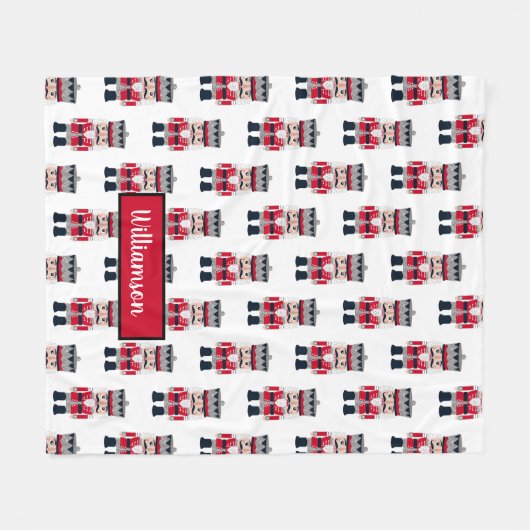 Niedliches Weihnachtscreme Muster Fleece Blankon (Vorderseite (Horizontal))