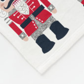 Niedliches Weihnachtscreme Muster Fleece Blankon (Ecke)