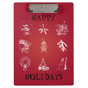 Niedliches Weihnachtsdesign anpassen Klemmbrett
