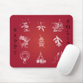 Niedliches Weihnachtsdesign anpassen Mousepad (Mit Mouse)