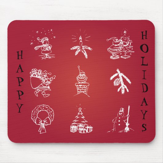 Niedliches Weihnachtsdesign anpassen Mousepad (Vorne)