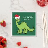 Niedliches Weihnachtsdinosaurier Santa Custom Gree Serviette (Beispiel)