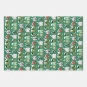 Niedliches Weihnachtsdorf Geschenkpapier Set (Vorderseite)