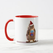 Niedliches Weihnachtseichhörnchen und -geschenk Tasse (Links)