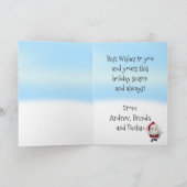 Niedliches Weihnachtseif Feiertagskarte (Innenseite)