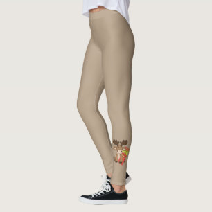 Niedliches Weihnachtselch-Geschenk Leggings