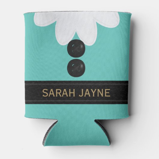 Niedliches Weihnachtself Kostüm Aquamarin Can Cool Dosenkühler (Vorderseite)