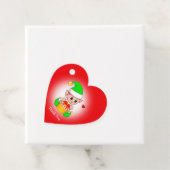 Niedliches Weihnachtself mit Herz Danke Geschenkanhänger (Beispiel)