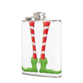 Niedliches Weihnachtself Spaß Bar Drink Geschenk Flachmann (Links)