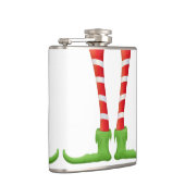 Niedliches Weihnachtself Spaß Bar Drink Geschenk Flachmann (Rechts)