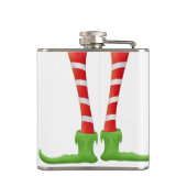 Niedliches Weihnachtself Spaß Bar Drink Geschenk Flachmann (Rückseite)