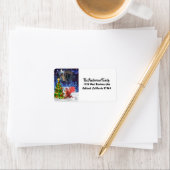 Niedliches Weihnachtsfantasy-Dragon-Label Adressaufkleber (Insitu)