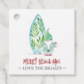 Niedliches Weihnachtsfest an der Küste Geschenkanhänger (Vorderseite)