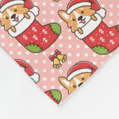 Niedliches Weihnachtsfest Corgi Fleece Blanket (Ecke)