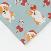 Niedliches Weihnachtsfest Corgi Fleece Blanket (Ecke)