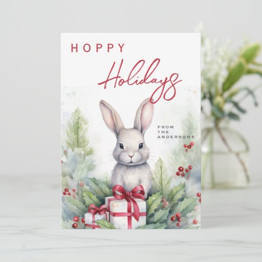 Niedliches Weihnachtsfest Feiertagskarte (Stehend Vorderseite)