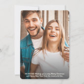 Niedliches Weihnachtsfest-Foto Feiertagskarte (Rückseite)