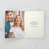 Niedliches Weihnachtsfest-Foto Feiertagskarte (Innenseite)