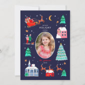 Niedliches Weihnachtsfest Foto Feiertagskarte (Vorderseite)