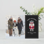 Niedliches Weihnachtsfest Foto Hoiday Nutcracker Karte (Stehend Vorderseite)