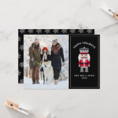Niedliches Weihnachtsfest Foto Hoiday Nutcracker Karte (Vorderseite/Rückseite Beispiel)