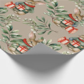 Niedliches Weihnachtsfest Geschenkpapier (Ecke)