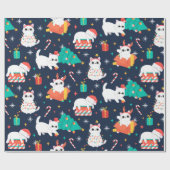 Niedliches Weihnachtsfest Geschenkpapier (Flach)