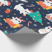 Niedliches Weihnachtsfest Geschenkpapier (Ecke)
