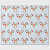 Niedliches Weihnachtsfest Geschenkpapier (Flach)