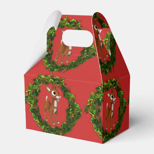 Niedliches Weihnachtsfest Geschenkschachtel (Rückseite)