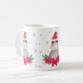 Niedliches Weihnachtsfest Hippo Kaffeetasse (Vorderseite Links)
