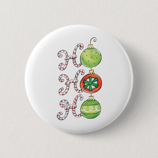 Niedliches Weihnachtsfest Ho Ho Ho, Kanälen mit Ca Button (Vorderseite)