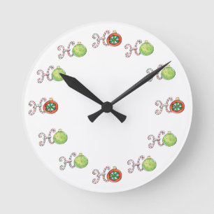 Niedliches Weihnachtsfest Ho Ho Ho, Kanälen mit Ca Runde Wanduhr