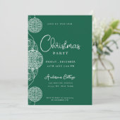 Niedliches Weihnachtsfest im Grünen Party Einladung (Stehend Vorderseite)